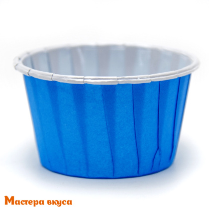 Форма бумажная Маффин 50*40 мм, ламинированная СИНЯЯ
