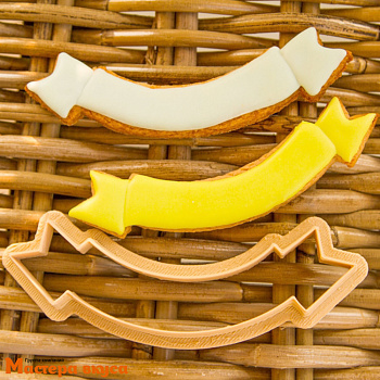 Вырубка пластик ЛЕНТОЧКА ПОЗДРАВИТЕЛЬНАЯ, 11 см