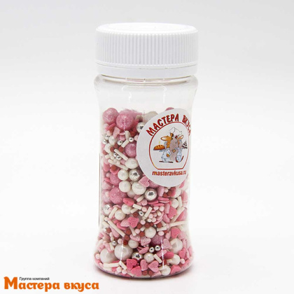Посыпка  микс  Мастера вкуса РОЗОВЫЙ нежный,50гр