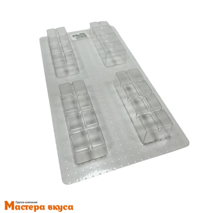 Форма для шоколада пластиковая, плитка ДУБАЙСКИЙ ШОКОЛАД мини, 245*125 мм, 4 ячейки