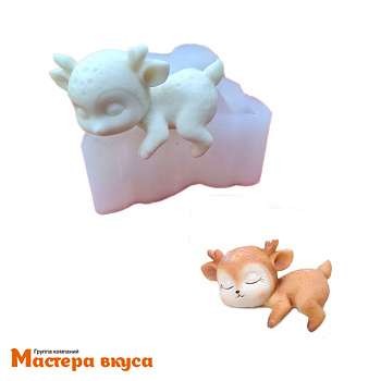 Молд силиконовый  3D ОЛЕНЕНОК, 7,5*4,5*h4,2 см (шоколад~43гр) 