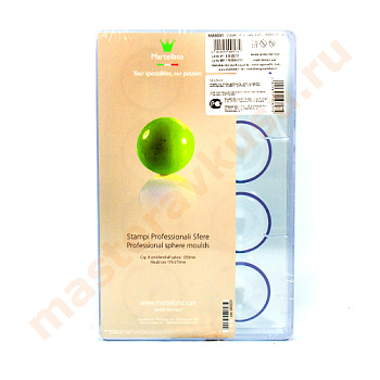 Форма поликарбонатная для шоколада и конфет ПОЛУСФЕРА  d50мм, 175*275, Martellato (Италия)