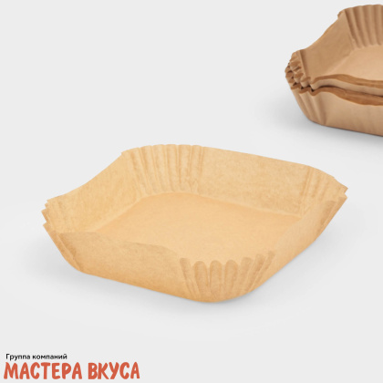 Форма для выпечки и аэрогриля d-16, h-4,5 см (пергамент), квадрат