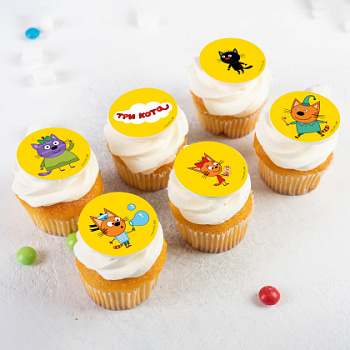 Фотопечать Три кота, для капкейков, № 9