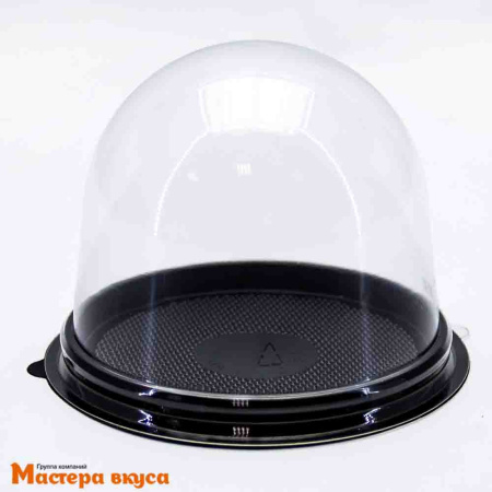 Контейнер  Купол  D90 h80 мм, (ЧЕРНОЕ дно+крышка) ПР-Т-85