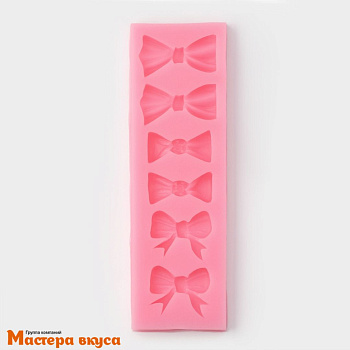 Молд силиконовый БАНТЫ 6в1, ~15*4,5*1,1 см