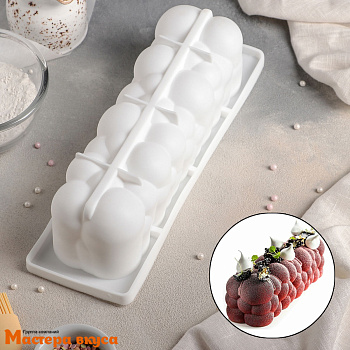 Форма силиконовая, для муссовых десертов ВОЗДУШНЫЕ ПУЗЫРИ, 25,5*7,5*8 см