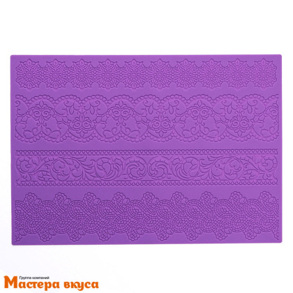 Коврик текстурный силиконовый (рельеф) для айсинга "Восхищение" 4в1, 39*29,5 см