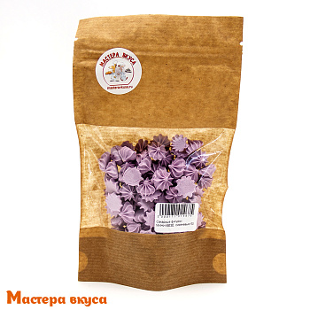 Сахарные украшения МЕРЕНГА (безе) мини, сиреневые 50 гр