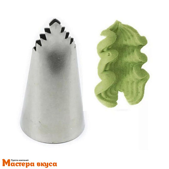 Насадка стальная ЛИСТИК РИФЛЕНЫЙ,  11*9*1мм  (BX0041)