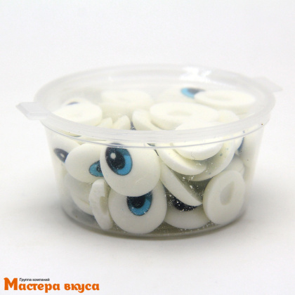 Сахарные медальоны ГОЛУБЫЕ ГЛАЗКИ, ~25 гр 