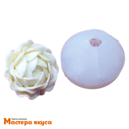 Молд силиконовый  3D РАНУНКУЛЮС , изд d~5.7см h~4см (шоколад~43гр) 