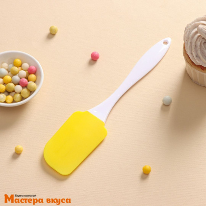 Лопатка силиконовая с пластиковой ручкой, 23 см, "Фобос"