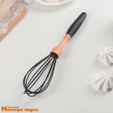 Венчик кулинарный для тефлоновой посуды, 28 см, силиконизированный "Макота"