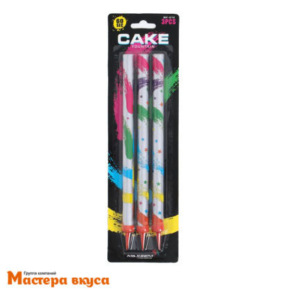 Фейерверк, холодный фонтан 23 см, золотой, упак 3 шт 