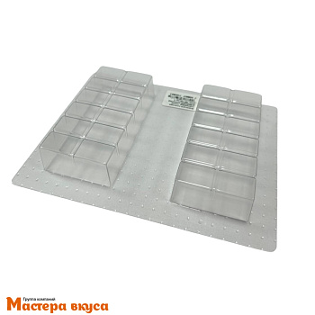 Форма для шоколада пластиковая, плитка ДУБАЙСКИЙ ШОКОЛАД мини, 150*125 мм, 2 ячейки