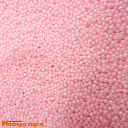 Посыпка Шарики сахарные Жемчуг РОЗОВЫЙ перламутр (2мм), 25 гр 