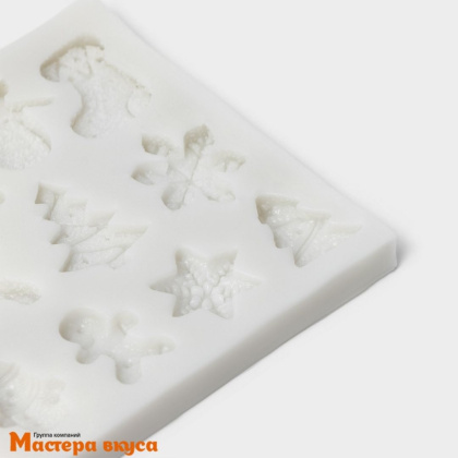 Молд силиконовый НОВЫЙ ГОД 11в1, ~8,7*8,3 см