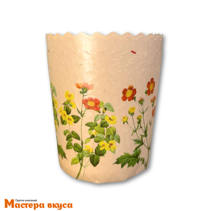 Форма бумажная для кулича (200г) d90*h90 мм РОЗЫ