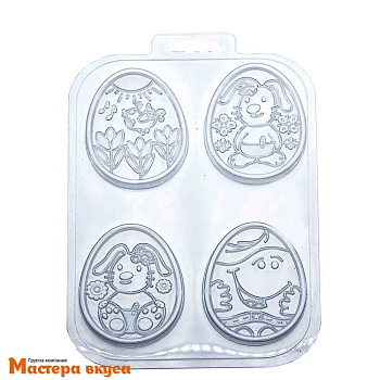 Форма для шоколада пластиковая (ХВ) ШОКО-ЯЙЦА: ДЕТСКАЯ РАДОСТЬ 