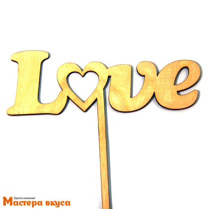 Топпер деревянный LOVE, ~15*20,5 см 