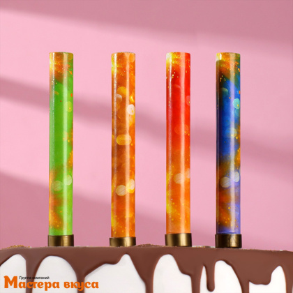 Фейерверк, холодный фонтан 12,5 см, НЕОН, цветное пламя, упак 4 шт 