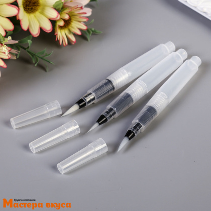 Кисть для декорирования  с резервуаром, (волос нейлон d-4мм дл 1,5см), (1 шт) 