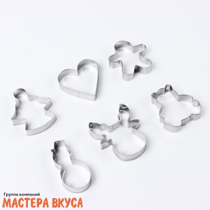 Набор вырубок металл  НОВОГОДНИЕ ВКУСНЯШКИ (набор 6 шт)