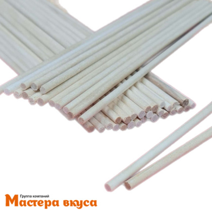 Палочки для кейкпопсов и леденцов (деревянные), 15 см, d-3 мм, (упак 100 шт)