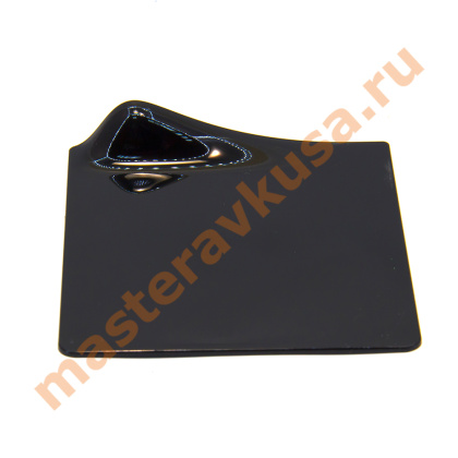 Поднос квадратный ГОУГОУ (сольерка) пластиковый (черный), 90*105 мм