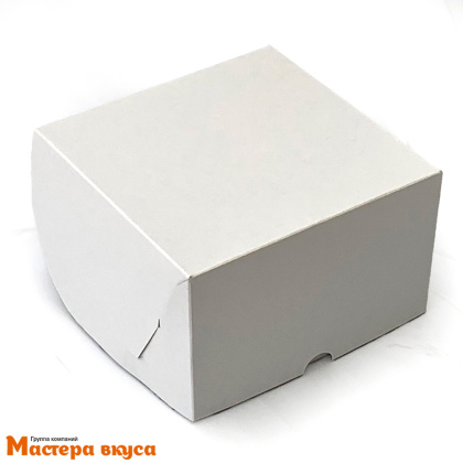 Коробка для  4 капкейков без окна, 160*160*100 мм (белая)