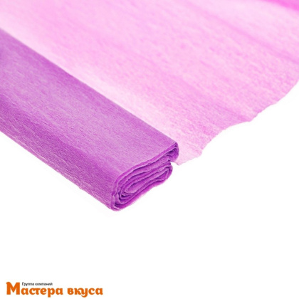 Бумага упаковочная гофрированная Сиреневая, 30 гр, ш-50см, 2м