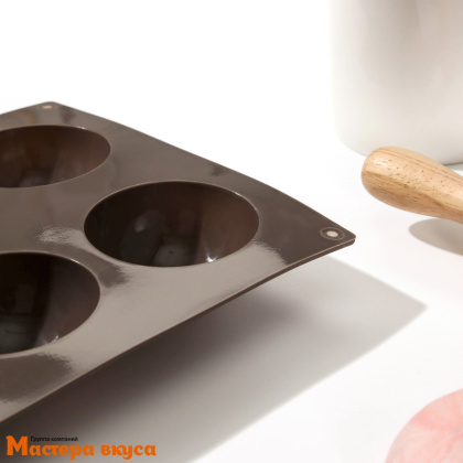 Форма силиконовая ПОЛУСФЕРА (шар),  d 60 мм, (8 ячеек)