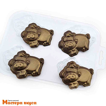 Форма для шоколада пластиковая ХРЮШКА профиль 5*4 см