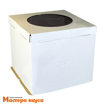 Короб для торта с окном 300*300*300 мм, белый, PASTICCIERE