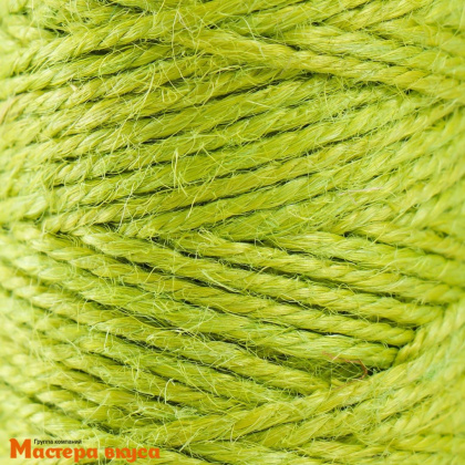 Шпагат джутовый скрученный 50м, салатовый