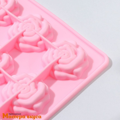 Форма для шоколада силиконовая  РОЗОЧКИ, (12 ячеек) 20,7*14,3*1,3 см