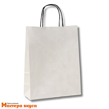 Пакет бумажный с ручками 250*110*320 мм, белый