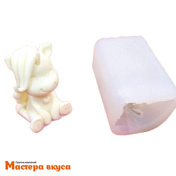 Молд силиконовый  3D ЕДИНОРОГ С КРЫЛЫШКАМИ, изд 5*h4,5 см (шоколад~80гр)