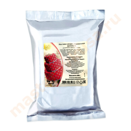 Мастика сахарная Top Decor, 600 гр, РОЗОВАЯ