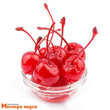 Черешня коктельная с веточкой в сиропе красная 18/20, (банка 2 кг)