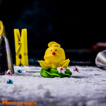 Сахарная фигурка ЦЫПЛЁНОК пасхальный малый (объемный), h~3см 