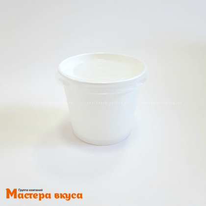 Упаковка-стаканчик для торта с собой "Cake to go" 365мл БЕЛЫЙ с прозр. крыш h-8,5 d-10см