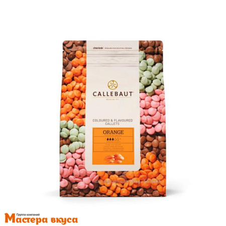 Шоколад Callebaut белый с цветной глазурью ORANGE-RT-U70 (Апельсин), 2,5 кг