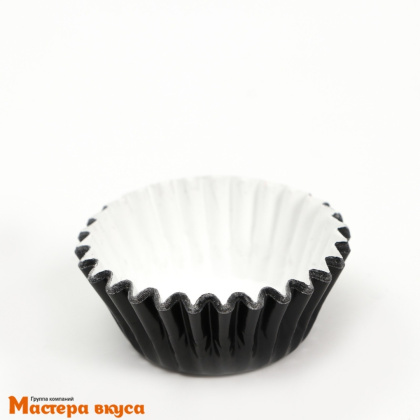 Капсула бумажная для конфет, d-3,5см  h-2см,  ЧЁРНАЯ, (миниупак ~20-25 шт)