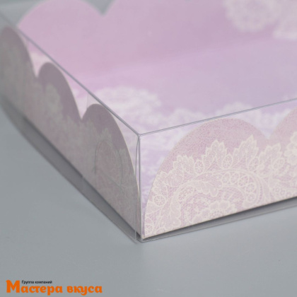 Упаковка для пряников и печенья с прозр. крышкой 210*105*30 мм  (Сделано с любовью)