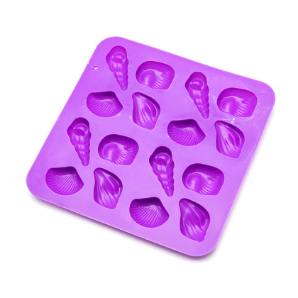 Форма для шоколада силиконовая  РАКУШКИ, (16 ячеек) 17,3*17,3 см