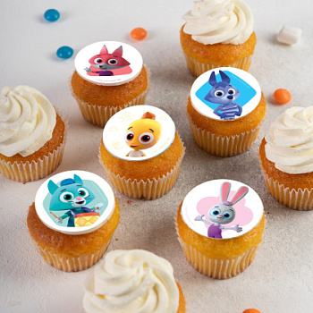 Фотопечать Цветняшки, для капкейков, №21