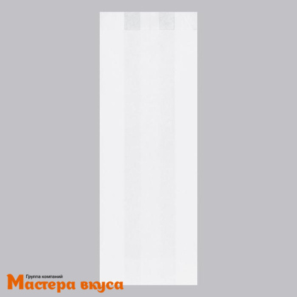 Пакет бумажный 300*100*50 мм, без окна, V-образное дно, (белый)