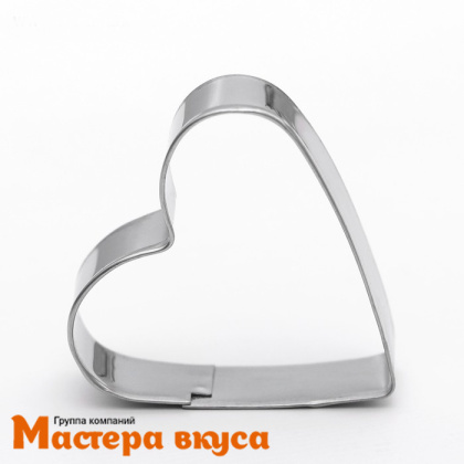 Набор вырубок металл СЕРДЦЕ, d~6,5/5/3,5см h-1,8см, (набор 3 шт)